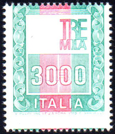 1978 - 3.000 Lire Alti Valori, Senza Effigie, Francobollo Naturale (Bolaffi 2011 1540B, € 2.200), Go... - Andere & Zonder Classificatie