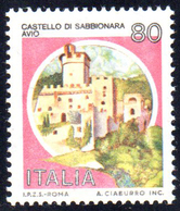 1981 - 80 Lire Castelli, Stampa Di Colori Verde E Rosso Evanescente (Sass. Spec. 1126Ac), Gomma Inte... - Other & Unclassified