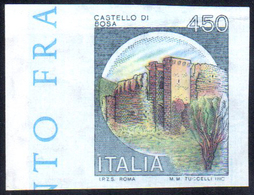 1980 - 450 Lire Castelli, Non Dentellato (Sass. Spec. 1138 Ed), Bordo Di Foglio, Gomma Integra, Perf... - Otros & Sin Clasificación