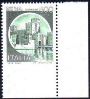 1980 - 600 Lire Castelli, Non Dentellato In Basso (Sass. Spec. 1141Ee), Angolo Di Foglio, Gomma Inte... - Autres & Non Classés