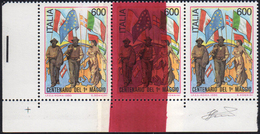 1990 - 600 Lire I Maggio, Striscia Di Tre, Due Esemplari Stampati Su Carta Ricongiunta (1933a), Ango... - Sonstige & Ohne Zuordnung