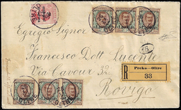 DALMAZIA 1922 - 1 Corona Su 1 Lira, Sei Esemplari, 60 Cent. (8, Trento E Trieste 10), Perfetti, Su B... - Sonstige & Ohne Zuordnung