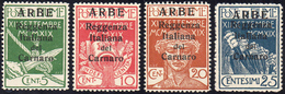 ARBE 1920 - Prima Emissione (1/4), Gomma Integra, Perfetti, Ottima Qualità. Cert. Avi.... - Otros & Sin Clasificación