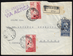 POSTA AEREA 1938 - 3 Lire Posta Aerea, Due Esemplari, 1,25 Lire (A8,13), Buono Stato, Su Aerogramma ... - Italiaans Oost-Afrika