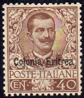 1903 - 40 Cent. Floreale (25), Ottima Centratura, Gomma Originale, Impercettibile Traccia Di Linguel... - Erythrée