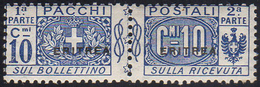 PACCHI POSTALI 1916 - 10 Cent. Soprastampato (2), Gomma Integra, Perfetto. Raro. G.Bolaffi, A.Diena,... - Erythrée