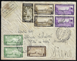 1938 - 5 Cent., 10 Cent., Coppia, 25 Cent., Coppia, 50 Cent. Coppia, 50 Cent. Posta Aerea XII Fiera ... - Libia