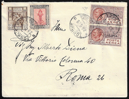 POSTA AEREA 1929 - 80 Cent. Soprastampato, Coppia, 10 Cent. Pittorica, 40 Cent. Sibilla (A2,61,55), ... - Libye