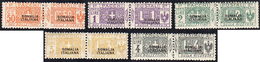 PACCHI POSTALI 1923 - Soprastampati "Somalia Italiana", II Tipo, Non Emessi (10/14), Gomma Integra, ... - Somalia