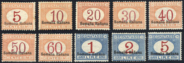 SEGNATASSE 1920 - Soprastampati In Basso (23/30), Gomma Integra, Ad Eccezione Del 5 Cent., Perfetti.... - Somalië