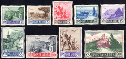 1950 - Vedute (83/91), Gomma Integra, Perfetti.... - Airmail