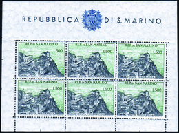 1958 - 500 Lire Panorama, Foglietto (18), Gomma Integra, Perfetto, Margini Leggermente Ritagliati. C... - Blokken & Velletjes