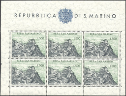 1958 - 500 Lire Panorama, Foglietto (18), Gomma Originale Integra, Perfetto.... - Hojas Bloque