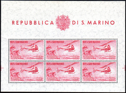 1961 - 1.000 Lire Elicottero, Foglietto (22), Gomma Integra, Perfetto. Raybaudi.... - Blocks & Sheetlets