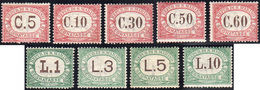 1924 - Colori Cambiati (10/18), Gomma Integra, Perfetti. Molto Freschi. Alti Valori Cert. Ferrario.... - Postage Due