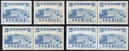 SVEZIA 1941/58 - 5 K. Palazzo Reale Di Stoccolma, Due Singoli E Tre Coppie Con Le Varie Combinazioni... - Andere-Europa