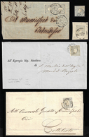 SARDEGNA 1861 - 1 E 2 Cent. Per Stampati (19/20), Due Esemplari Usati, Due Lettere E Un Frontespizio... - Otros & Sin Clasificación