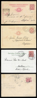 REGNO D'ITALIA 1890/1901 - Due Interi Postali E Due Cartoline Affrancate, Tutte Con Annulli Di Annul... - Andere & Zonder Classificatie