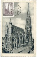 49297  Austria, Maximum  9.11.1947 The Cathedral St. Stephan In Vienna  Wien, Architecture - Maximum Cards