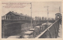 Herbesthal Bahn Strecke Coln-Aachen-Brussel-Paris , Landesgrenze Grenze Deutschland-Belgien Border Germany-Belgium 1915 - Lontzen