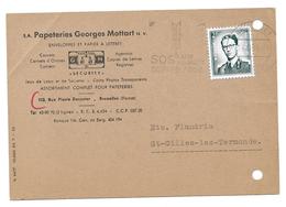 1968 PAPETERIES GEORGES MOTTART BRUXELLES - FLANDRIA ST GILLES LEZ TERMONDE SUR CARTE - Lettres & Documents