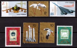 LOT  4 TIMBRES DE CHINE- NEUF**- 4099-4100 (2003) + 1630-2631 (1983) + 3 OBLITÉRÉS GRUES1986- - Unused Stamps