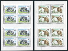 CZECH REPUBLIC 1995 Natural Rock Formations Sheetlets MNH / ** .  Michel 78-79 Kb - Blokken & Velletjes