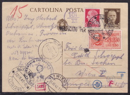 Lubiana Ljubljana, Italian Occupation, Postcard To Vienna, Express 2,50 Lira Stamp !!, Card Slightly Creased Vertically - Lubiana