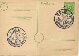 Köln Cachet Spécial Sur Entier Postal 1946 - Enteros Postales