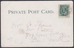 1904. EDWARD ONE CENT. MOOSE JAW &  -- NO 8 JUN 25 04. Post Card Motive: The Three Si... (Michel 77) - JF304895 - Lettres & Documents