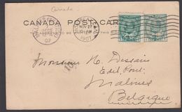 1907. CANADA POST Card POSTAGE 1 CENT EDWARD VII + 1 CENT EDWARD VII MONTREAL NOV 27 ... () - JF304888 - 1903-1954 Kings