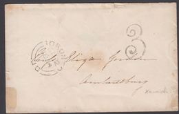 1854. 3 CENTS TORONTO SP 2 1854 To AMHERSTBURG SEP 5 1854 In Blue.  () - JF304883 - Lettres & Documents