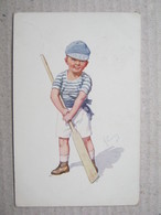 Illustrateur Karl Feiertag / Junge Und Anker, Boy And Anchor, 1912. - Feiertag, Karl