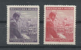 BOHEMIA Y MORAVIA   YVERT   105/6   MH  * - Unused Stamps