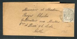 Bande Journal De Le Lude Pour Dissé/ Le Lude En 1905, Affranchissement Type Blanc 1ct - Réf N 86 - 1877-1920: Semi Modern Period