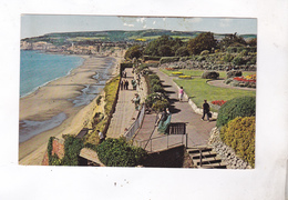 CPA ILE DE WIGHT, SANDOWN I.W, THE CLIFF PATH BATTERY GARDENS - Sandown