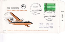 Luxembourg 1971 - Vol Inaugural Luxembourg-Gerona (7.272) - Cartas & Documentos