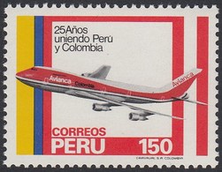 Perú 748 1983 25 Aniversario De Servicio Aeropostal Perú- Colombia MNH - Non Classés