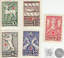 Finlandia 1942  Yvert Tellier  246/50 Cruz Roja * / PO - Other & Unclassified