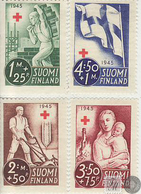 Finlandia 1945  Yvert Tellier  278/81 Cruz Roja   */NH - Altri & Non Classificati