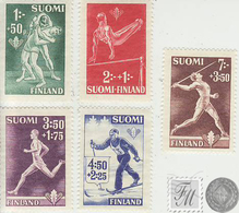 Finlandia 1945  Yvert Tellier  282/86 Deportes */NH - Otros & Sin Clasificación