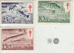 Finlandia 1955  Yvert Tellier  426/28 Fauna Peces  */NH - Sonstige & Ohne Zuordnung