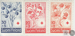 Finlandia 1958  Yvert Tellier  477/79 Cruz Roja  ** - Otros & Sin Clasificación