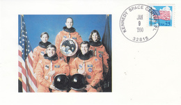 USA 1990 Space Shuttle Columbia STS-32 And Spaceman Commemorative Cover - América Del Norte