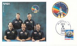 USA 1988 Space Shuttle Atlantis STS-27 And Spaceman Commemorative Postcard - Amérique Du Nord