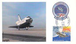 USA 1985 Space Shuttle Challenger STS-51B And Landing Commemorative Postcard - América Del Norte