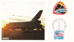 USA 1991 Space Shuttle Discovery STS-48 And Landing Commemorative Postcard - Amérique Du Nord