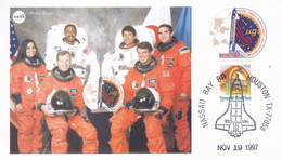 USA 1997 Space Shuttle Columbia STS-87 And Spaceman Commemorative Postcard - Amérique Du Nord