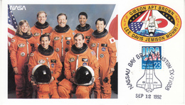 USA 1992 Space Shuttle Endeavour STS-47 And Spaceman Commemorative Postcard - America Del Nord