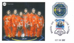 USA 2002 Space Shuttle Atlantis STS-112 And Spaceman Commemorative Postcard - América Del Norte